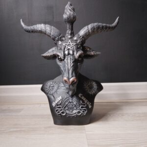 BUSTO DI BAPHOMET IN RESINA - CM 35