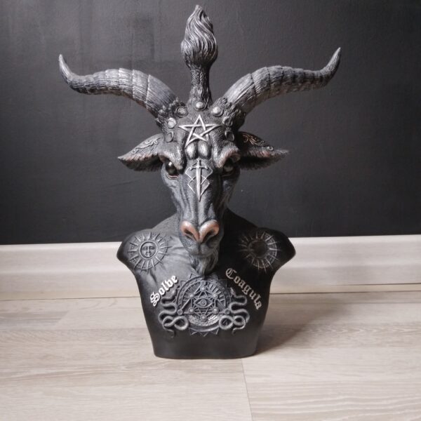 BUSTO DI BAPHOMET IN RESINA - CM 35
