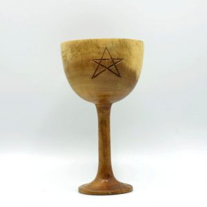 CALICE LEGNO CON PENTACOLO