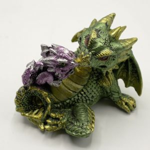 DRAGO VERDE CON CUCCIOLO