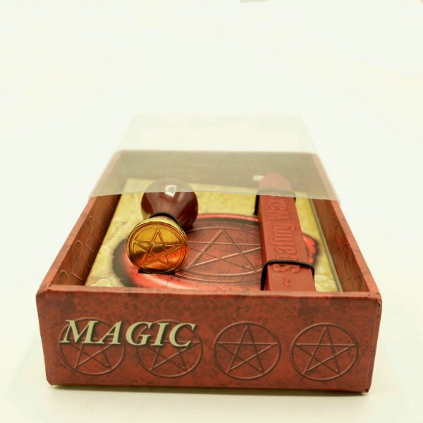 KIT TIMBRO MAGICO CON PENTACOLO E CERALACCA ROSSA