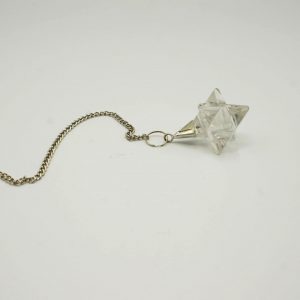 PENDOLO MERKABA QUARZO IALINO- 3,5 CM