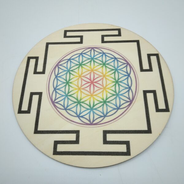 QUADRANTE YANTRA CON FIORE DELLA VITA