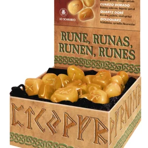 RUNE IN QUARZO DORATO - LO SCARABEO