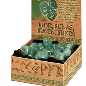 RUNE IN AVVENTURINA VERDE - LO SCARABEO