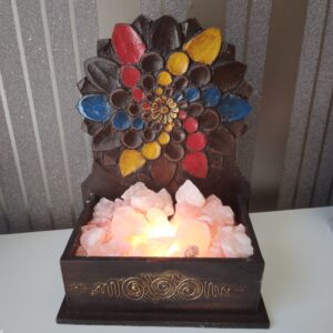 LAMPADA DI SALE - FIORE COLORATO-LEGNO SCURO