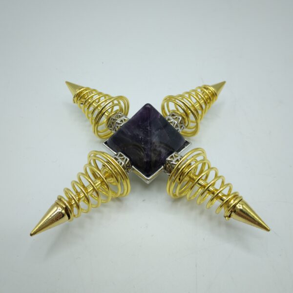 ORGONE CON SPIRALI E PIRAMIDE IN AMETISTA