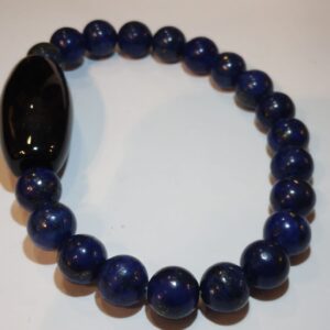 BRACCIALE LAPISLAZZULI E AGATA NERA