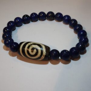 BRACCIALE LAPIS CON AGATA/SPIRALE