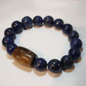 BRACCIALE LAPISLAZZULI E OCCHIO DI TIGRE