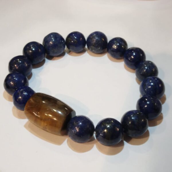 BRACCIALE LAPISLAZZULI E OCCHIO DI TIGRE