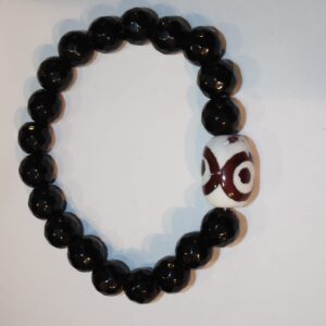 BRACCIALE IN ONICE NERO E AGATA