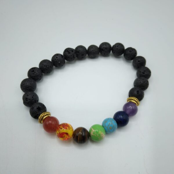 BRACCIALE CON PERLE IN PIETRA - immagine 4
