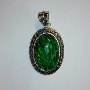 CIONDOLO MALACHITE OVALE