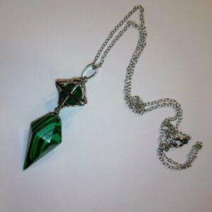 COLLANA PENDOLO/MERKABA E MALACHITE