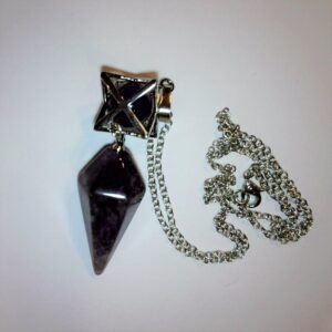 COLLANA PENDOLO/MERKABA E AMETISTA