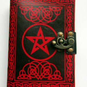 GRIMORIO IN PELLE CON PENTAGRAMMA