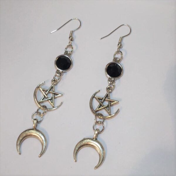 ORECCHINI CON PENTACOLO E LUNA-CM 8