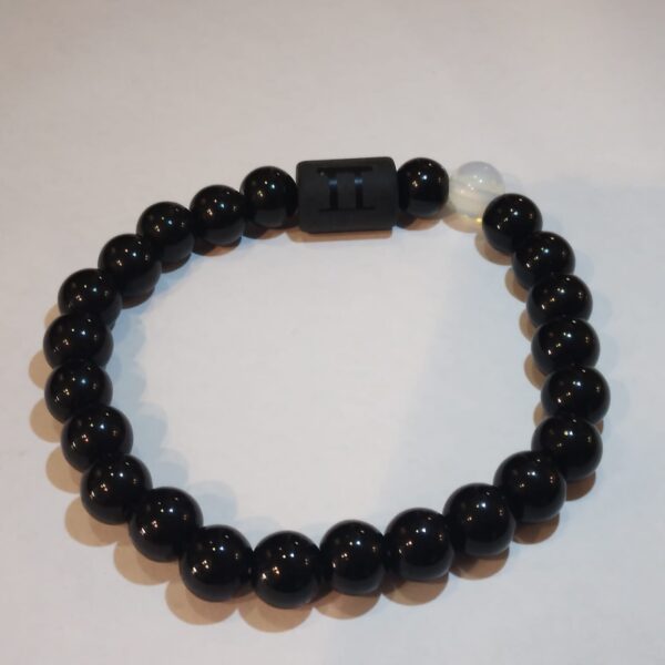 BRACCIALE IN OSSIDIANA-SEGNI ZODIACALI - immagine 4