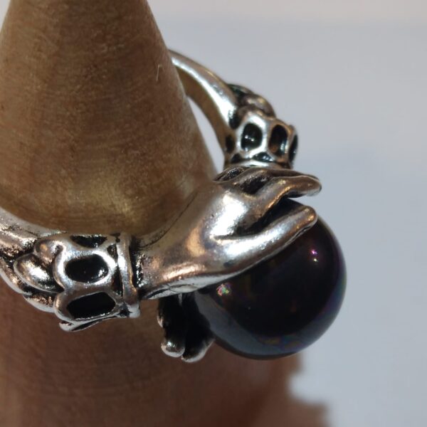 ANELLO CON SFERA DI AMETISTA - immagine 2
