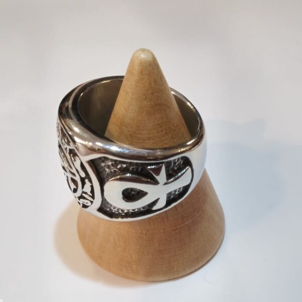 ANELLO CON OCCHIO DI HORUS E ANKH - immagine 2