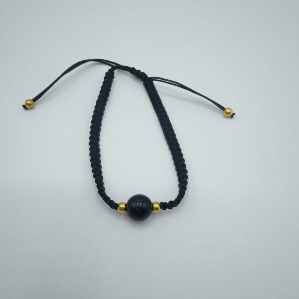 BRACCIALE KOKKU IN TESSUTO CON OSSIDIANA