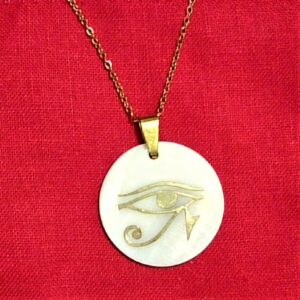 COLLANA CON CIONDOLO MADREPERLA-OCCHIO DI HORUS