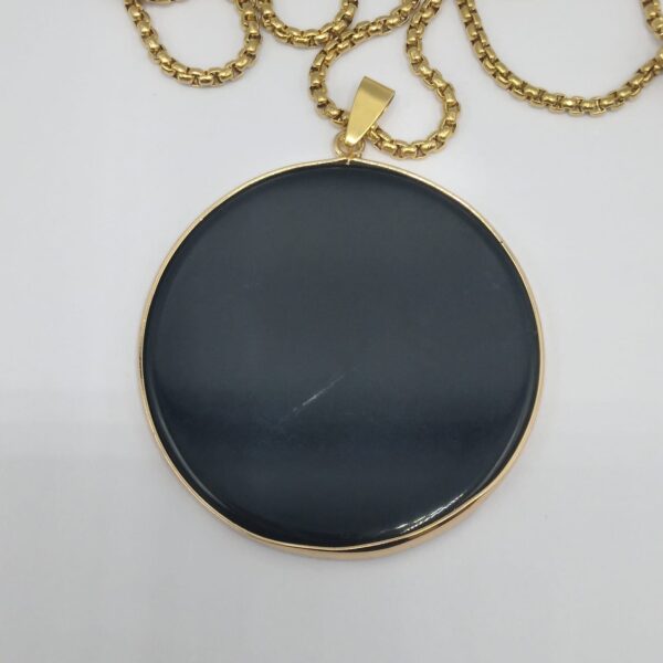 COLLANA CON DISCO GRANDE IN OSSIDIANA