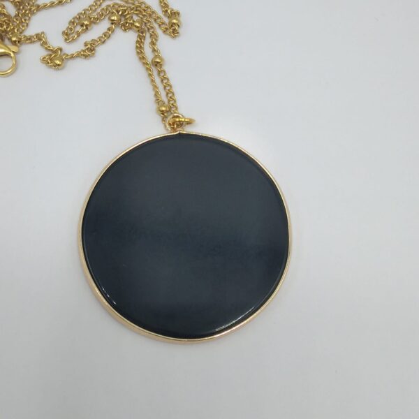 COLLANA CON DISCO PICCOLO IN OSSIDIANA