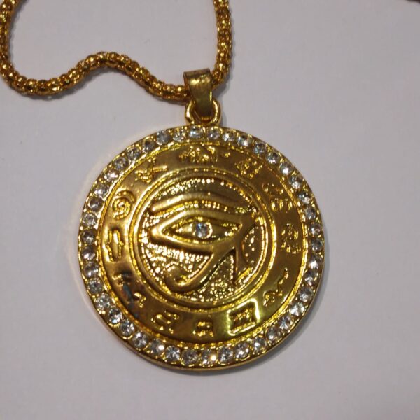 COLLANA CON OCCHIO DI HORUS DORATO
