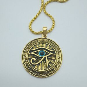 COLLANA CON OCCHIO DI HORUS E PIETRA