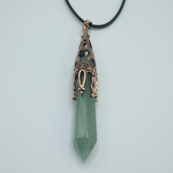 COLLANA/PENDOLO CON AVVENTURINA VERDE - immagine 2
