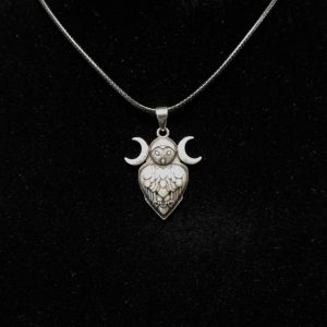 COLLANA CON TRIPLA LUNA E CIVETTA