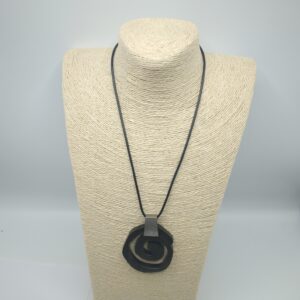 COLLANA CON SPIRALE IN LEGNO-CM 6