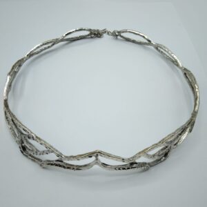 COLLANA GIROCOLLO OTTONE ARGENTATO