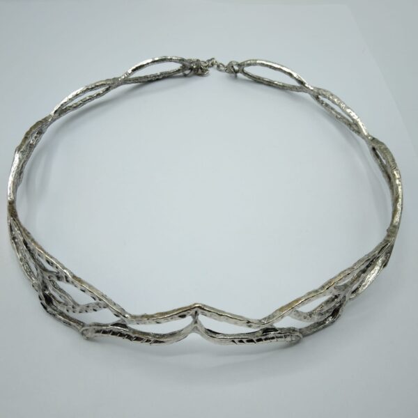 COLLANA GIROCOLLO OTTONE ARGENTATO