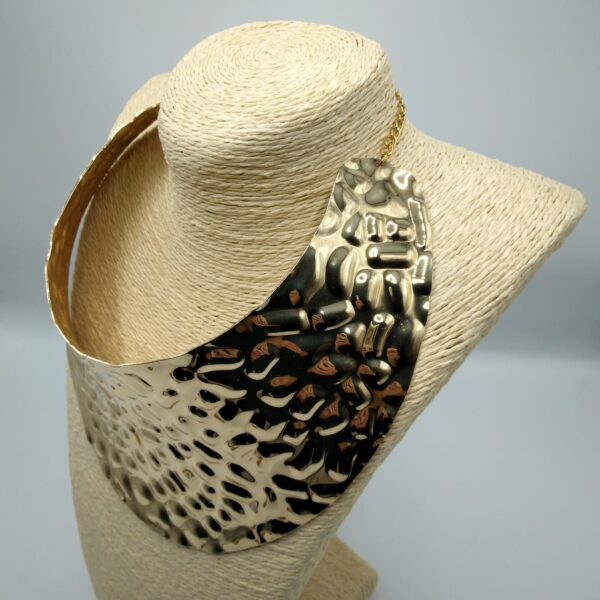 COLLANA STILE EGIZIO IN OTTONE-CM 11 - immagine 2