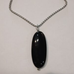 COLLANA CON CIONDOLO OSSIDIANA-CM 4,5