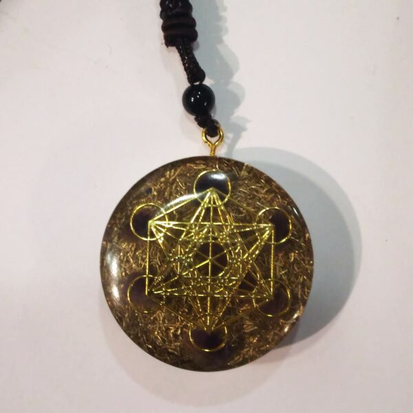 COLLANA CON ORGONE-AMETISTA E METATRON