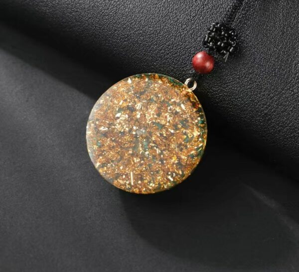 COLLANA CON ORGONE-OCCHIO DI TIGRE E YANTRA-BOMBATO - immagine 2