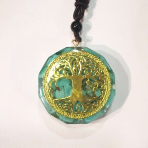 COLLANA CON ORGONE-TURCHESE E ALBERO DELLA VITA
