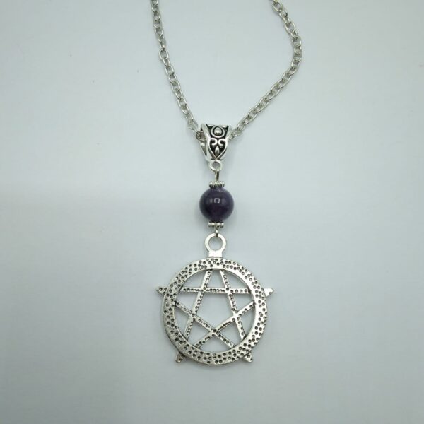 COLLANA CON PENTACOLO E AMETISTA