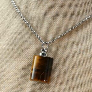 COLLANA CON BOTTIGLIETTA IN OCCHIO DI TIGRE