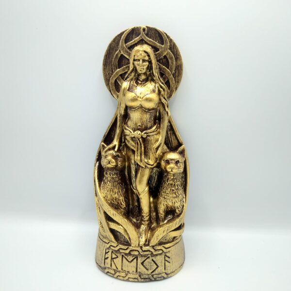 STATUA FREYA DORATA-CM 22 - immagine 3