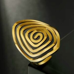 ANELLO DORATO A SPIRALE-REGOLABILE