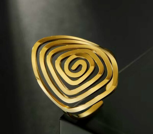 ANELLO DORATO A SPIRALE-REGOLABILE