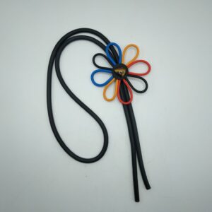 COLLANA CON FIORE E CUORE IN OCCHIO DI TIGRE