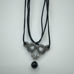 COLLANA CON SERPENTI E PERLA OSSIDIANA