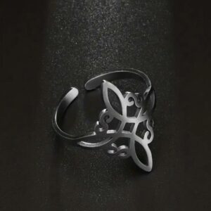 ANELLO NODO DELLA STREGA NERO