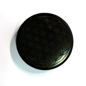 DISCO DI SHUNGITE - FIORE DELLA VITA